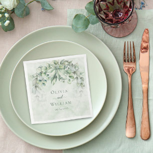 Eukalyptus-Blätter Hochzeitssache Serviette