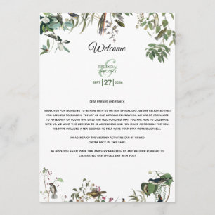 Eukalyptus-Blätter Hochzeitstag Programm