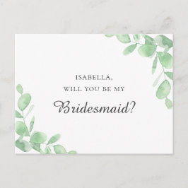 Eukalyptus-Blätter. Junggesellinnenabschiede Postkarte