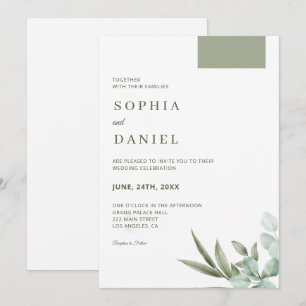 Eukalyptus-Blätter Minimalistische Einladung zur H