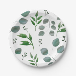 Eukalyptus-Blätter Pappteller