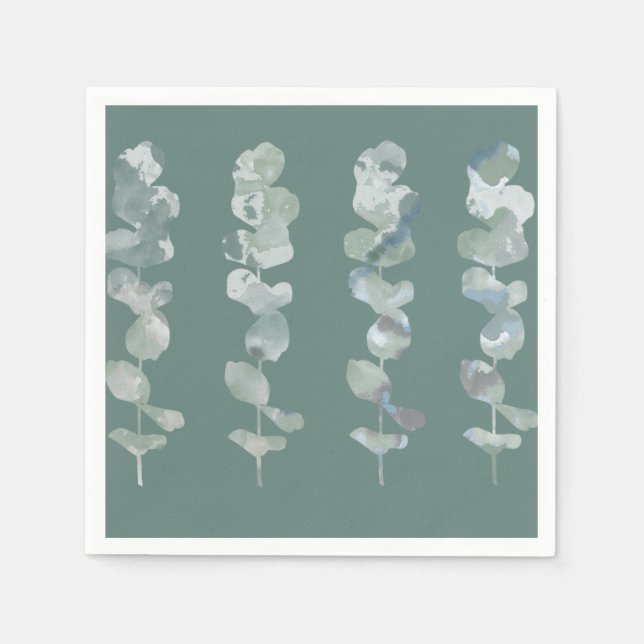 Eukalyptus-Blätter Serviette (Vorderseite)