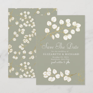 Eukalyptus-Blätter von Sage Green Save The Date