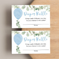 Eukalyptus blauer Ballon Babydusche-Windeln Tombol