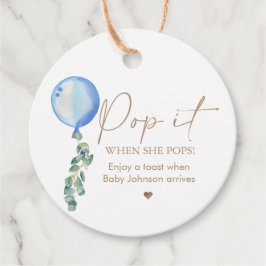 Eukalyptus Blue Ballon Pop It Wenn sie Pop Geschenkanhänger