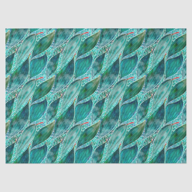 Eukalyptus Blue River-Blätter Seidenpapier (Vorderseite)