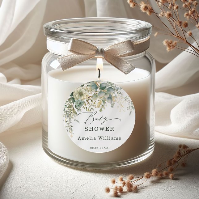 Eukalyptus-Blume Runder Aufkleber (Von Creator hochgeladen)