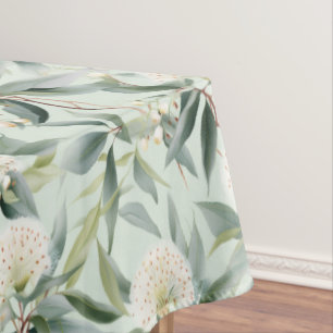 Eukalyptus Blume Weißes Gewebe Tablette Tischdecke