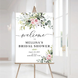 Eukalyptus Blush Brautparty Poster