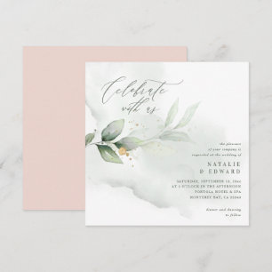 Eukalyptus blush pink gold Hochzeitsskript etheria