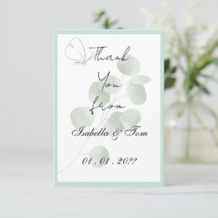 Eukalyptus   Boho-Botanische Hochzeit  Dankeskarte