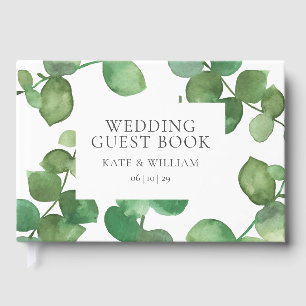 Eukalyptus-Boho-Grün-Hochzeit Gästebuch