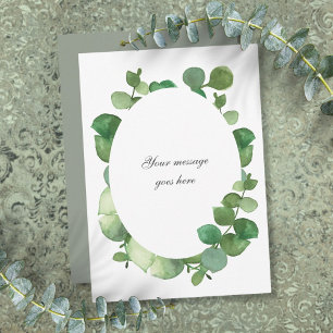 Eukalyptus Boho Grün Personalized Nachricht Dankeskarte