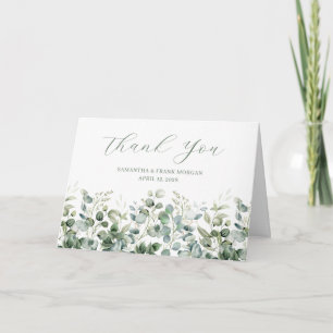Eukalyptus Border Wedding Foto Dankeskarte