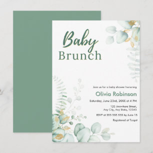 Eukalyptus Botanical Baby Brunch Baby Shower Einladung