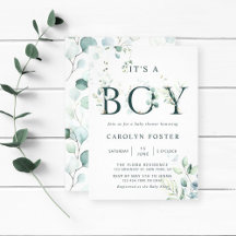 Eukalyptus Botanical Letter Boy Baby Shoounter