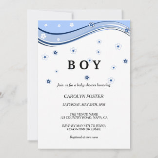 Eukalyptus Botanical Letter Boy Baby Showdusche In Einladung