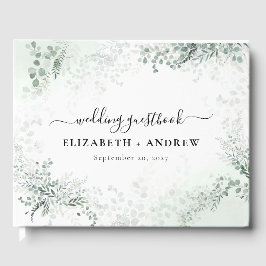 Eukalyptus Botanical Sage Green Wedding Gästebuch
