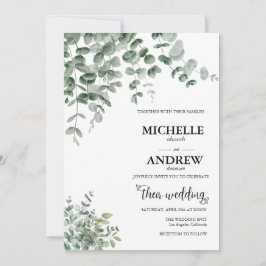 Eukalyptus Botanical Wedding Einladung