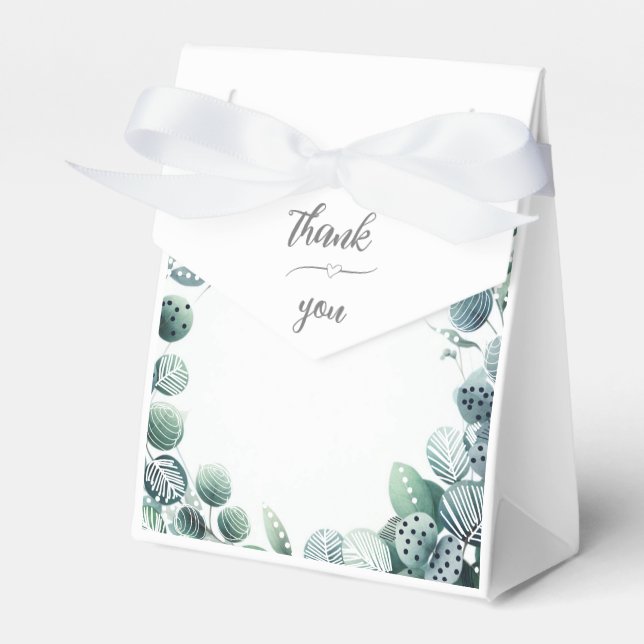 Eukalyptus Botanical Wedding Geschenkschachtel (Vorderseite)