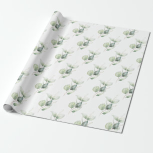 Eukalyptus-Botanik-Urlaub-Grün Geschenkpapier