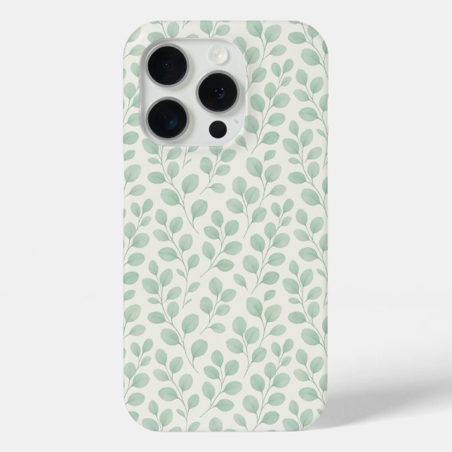 Eukalyptus-Botanikmuster Case-Mate iPhone Hülle (Rückseite)