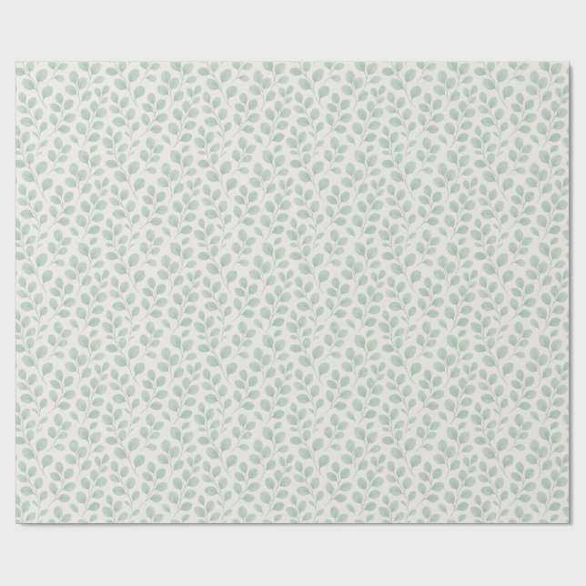 Eukalyptus-Botanikmuster Geschenkpapier (Flach)