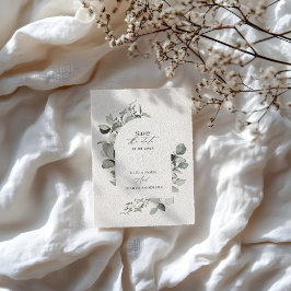 Eukalyptus botanisch elegante moderne einfache Hoc Save The Date
