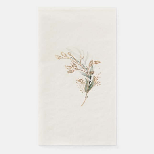 Eukalyptus-Botanisch Moderne Elegante Premium Serviette (Vorderseite)