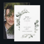 Eukalyptus botanisches Foto Save The Date<br><div class="desc">Eukalyptus botanisches,  modernes Foto</div>