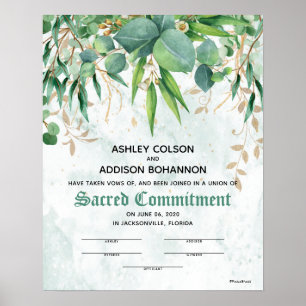 Eukalyptus Botannischer Bonus für Hochzeiten Poster