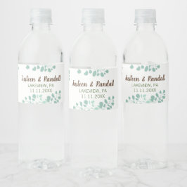 Eukalyptus Branch Water Flasche Label