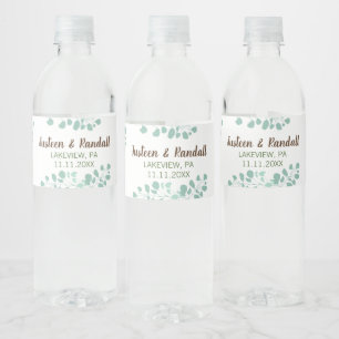 Eukalyptus Branch Water Flasche Label