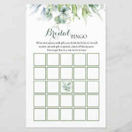 Eukalyptus Brautparty Bingo Game