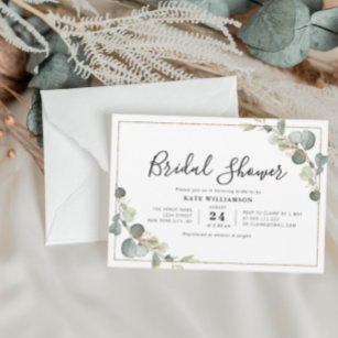 Eukalyptus-Brautparty Einladung