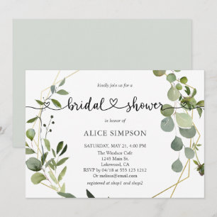 Eukalyptus-Brautparty Einladung