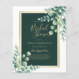 Eukalyptus BRAUTPARTY Greenery Gold QR C Flyer