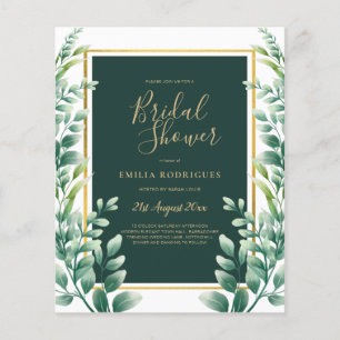 Eukalyptus BRAUTPARTY Greenery Gold QR C Flyer