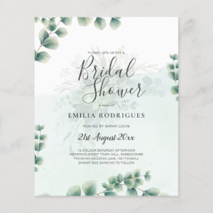 Eukalyptus BRAUTPARTY Greenery Gold QR C Flyer