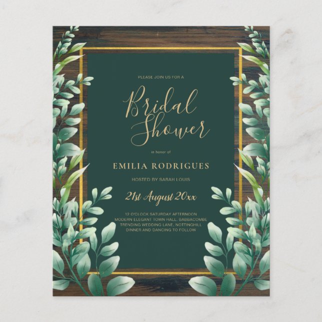 Eukalyptus BRAUTPARTY Grüne Gold QR F Flyer (Vorne)