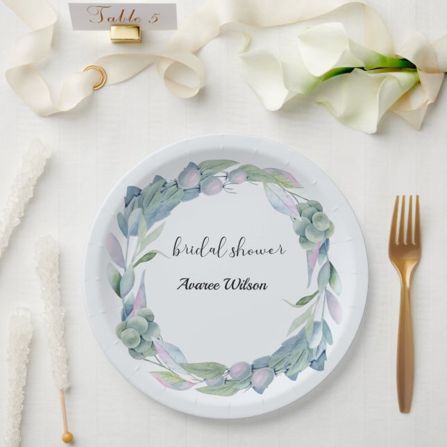 Eukalyptus-Brautparty Pappteller (Hochzeit)