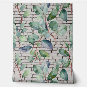 Eukalyptus Brick Blätter Grüne Landschaft Trendy Tapete