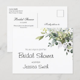 Eukalyptus Bridal Dusche Einladung Postkarte