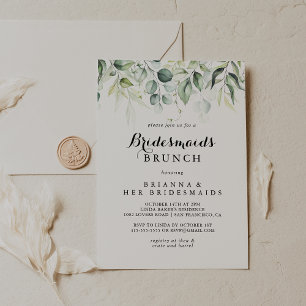 Eukalyptus Bridesmaids Brunch Showdusche Einladung
