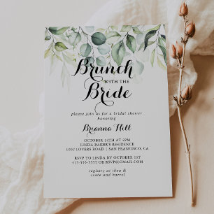Eukalyptus Brunch mit Brautdusche Einladung