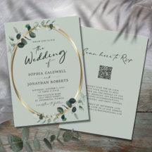 Eukalyptus Calligraphy QR Code UAWG Sage Wedding