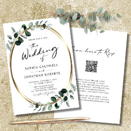 Eukalyptus Calligraphy QR Code UAWG Wedding Einladung