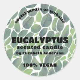Eukalyptus Candle Runder Aufkleber