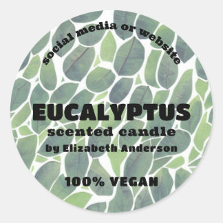 Eukalyptus Candle Runder Aufkleber