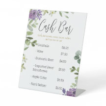 Eukalyptus Cash Bar Pedestal-Zeichen